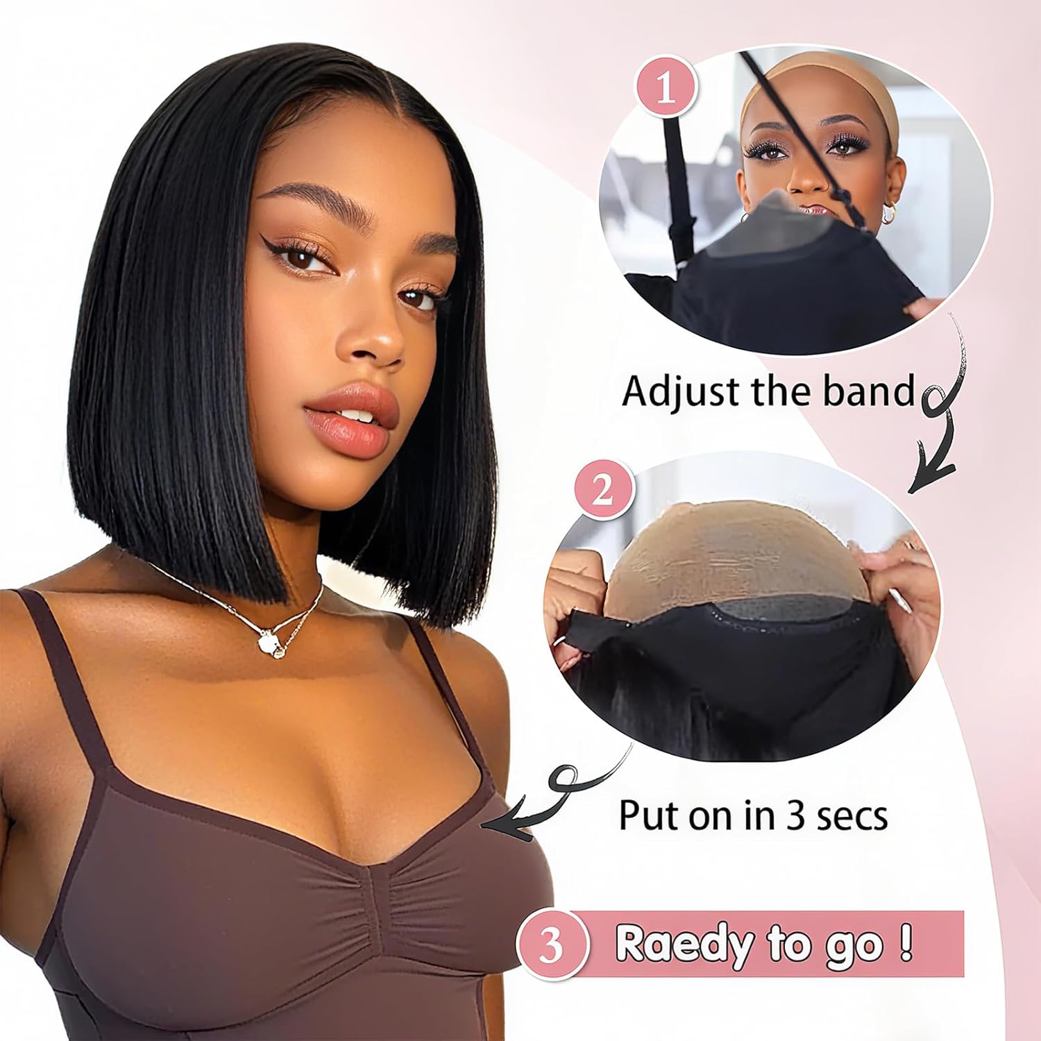 Perruque courte bob Smilegirl  - Luxury Lifestyle For Women avis et prix